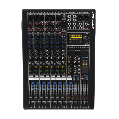 Consola de Mezcla Analógica DS-QAPMCR8-A | 8 Canales | 6 Entradas Mic/Línea | 12 Salidas | DSP Efectos | USB Media | Bluetooth | Montaje en Rack - Kompletum