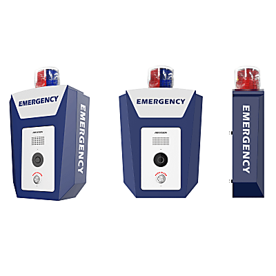 Estación de Alarma de Panico de Emergencia / Cámara 4 Megapixel / Video y Audio / Sirena y Estrobo (Azul y Rojo) / Filtro IR / ISUP - Kompletum