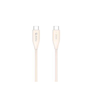 Cable de Carga USB-C a C / 1.5 Metros  / Tecnología GaN (Nitruro de Galio / Fast-Charging / Potencia 60W / Velocidad Transferencia 480 Mbps / Material Silicona No Tóxica /  Conector Aluminio Anodizado - Kompletum