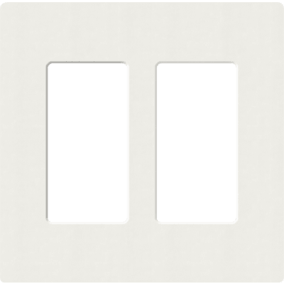 Placa de pared 2 espacios, para atenuador (dimmer), apagador ó control remoto inalámbrico LUTRON. - Kompletum