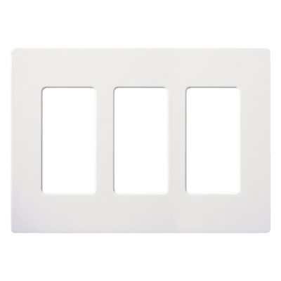 Tapa Color Blanco para interruptor o dimmer Lutron, 3 gang, limpio y moderno - Kompletum