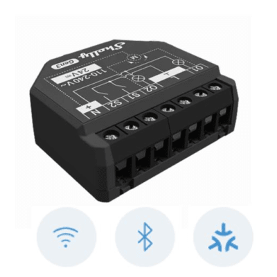 Apagador inteligente Wifi 2.4 / 2 canales  Para apagador doble / 10A por canal / Compatible con asistentes de voz - Kompletum