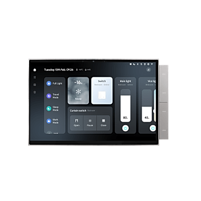 Panel de Control Central Inteligente MAX / 10.1" Pantalla Táctil FHD 1920x1200 / Quad-core ARM Cortex-A55 1.8 GHz / Zigbee & Bluetooth Gateway / 2GB RAM + 8GB ROM / Cámara 5MP con Oclusión Física / Android 11 / Control - Kompletum