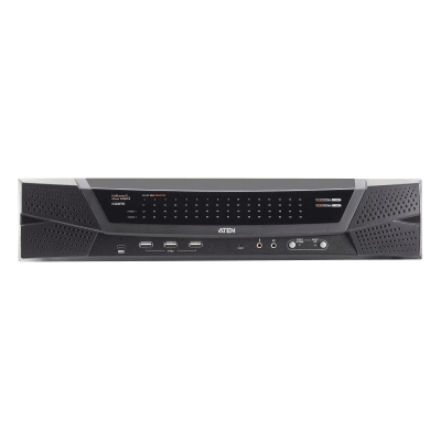 Switch KVM over IP Cat 5 | Hasta 64 Puertos | Resolucion Full HD 1920x1200 | Dual NIC Gigabit | Virtual Media USB 2.0 | FIPS 140-2 Level 1 | Cascada hasta 512 Equipos | Administracion Centralizada CC2000 - Kompletum