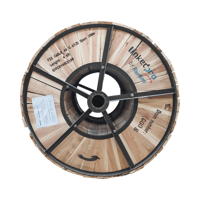 Carrete de 4 km de Fibra Óptica Aérea Figura 8 G.652D, Monomodo de 48 Hilos, Exterior, Span 100, Loose Tube - Kompletum