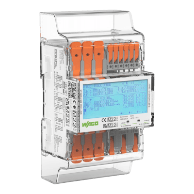 Contador de Energía MID / 65A 3x230/400V / Modbus® M-Bus / 2x S0 / Push-in CAGE CLAMP® / Pantalla LCD / Bluetooth® / Clase B / IP51 - Kompletum