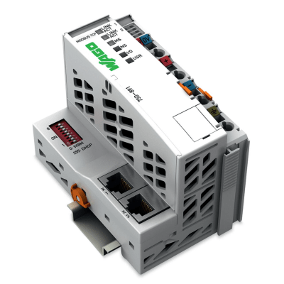 Controlador Modbus TCP / 4ª Generación / 2 x ETHERNET / 32 bits CPU / 4 MB Memoria de Programas y Datos / Compatible con WAGO I/O SYSTEM / Protocolos HTTP(S), BootP, DHCP, DNS, SNTP, FTP(S), SNMP / CEI 61131-3 - Kompletum
