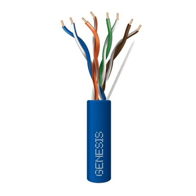 Bobina de Cable de 305 Metros / UTP Cat6 Riser / Color Azul / UL, CMR, Probado a 350 Mhz / Para Aplicaciones de CCTV, Redes de Datos IP Megapixel / Control rs485 - Kompletum