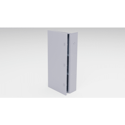 Gabinete para instalación de 3 Baterías , Fabricado en Lámina Galvanizada, Accesorios para poste (No incluidos) - Kompletum