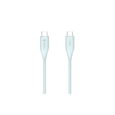 Cable de Carga USB-C a C 1.5 Metros  / Tecnología GaN (Nitruro de Galio / Fast-Charging / Potencia 60W / Velocidad Transferencia 480 Mbps / Material Silicona No Tóxica /  Conector Aluminio Anodizado - Kompletum