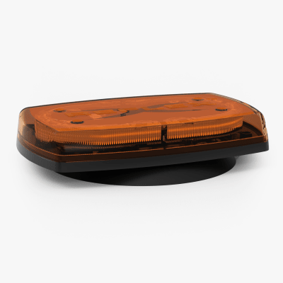 Mini torreta de 24 LED 10" Ámbar, Lente Ámbar , Imán y Encendedor de Vehículo - Kompletum