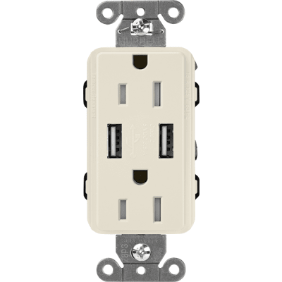 Receptáculo 15 A con puerto USB - Kompletum