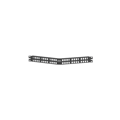 Panel de Parcheo Modular Keystone (Sin Conectores), Angulado, de 48 Puertos, 1UR - Kompletum