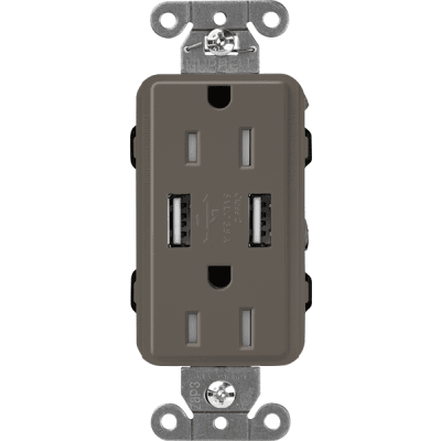 Receptáculo 15 A con puerto USB - Kompletum