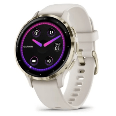 Smartwatch Garmin Venu 3S / Pantalla AMOLED 1.2″ (390 x 390) / Batería Hasta 10 Días / GPS + GLONASS + Galileo / Monitor de Frecuencia Cardíaca / Resistencia al Agua 5 ATM / Garmin Pay / Almacenamiento de Música / Compati - Kompletum