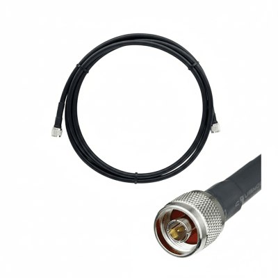 Jumper Coaxial con Cable epcom405 | Conector N Macho en los extremos | 6 metros de longitud. - Kompletum