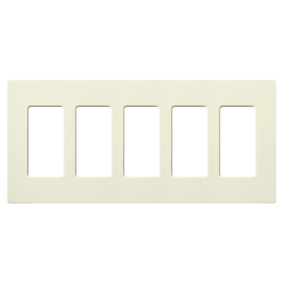 Placa de pared 3 espacios, color blanco, para atenuador (dimmer), switch ó control remoto PICO inalámbrico. - Kompletum