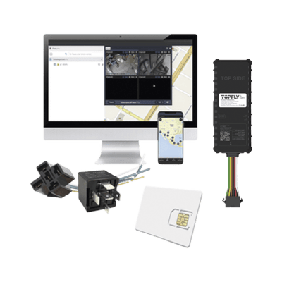 Kit Dispositivo TLW26BL para localización para vehículos / Conectividad 4G LTE y BLE 5.0 / Diferentes tipos de notificaciones / Corte y restablecimiento de energía / Relay + EPCOMGPSCODE + SIM500MB2Y - Kompletum