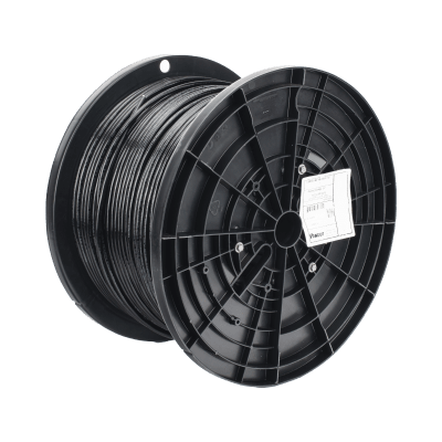 Bobina de Cable UTP de 4 Pares OSP (Planta Externa), Cat6 de Rango Extendido, 22 AWG, Color Negro, 305 m. - Kompletum