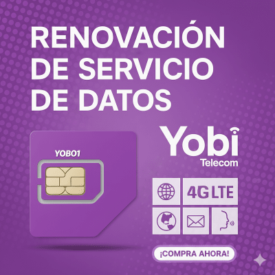 Renovación de plan anual de servicio de 3.5GB para SIM Yobi - Kompletum
