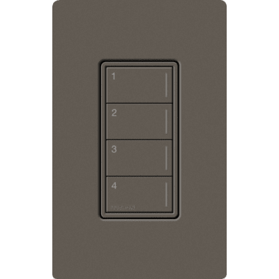 (RadioRa3) Botonera Sunnata Negro 3 escenas y 2 botones subir/bajar para Radio RA3, programe escenas diferentes en cada botón. - Kompletum