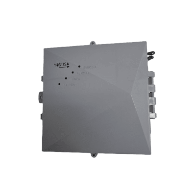 Energizador para Cerco Eléctrico AF-CR / 10,000 Volts / 10,000 Metros Lineales / Alimentación AC 127-220V o Solar / Control Remoto RF 433 MHz / Sistema de Alarma Integrado / Salida Auxiliar 12Vdc 1.5A / Respaldo con Batería Interna 4A - Kompletum