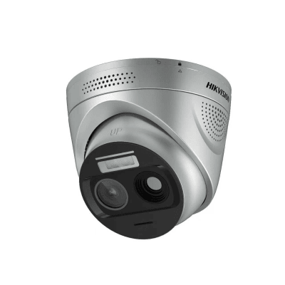 (HikFire) Cámara IP Turret de Detección Térmica de Incendios / Detección de Llamas y Temperaturas Anormales / 4 Megapíxel (Lente Óptico) + 1 Megapíxel (Lente Térmico) / Compatible con Hik-Connect - Kompletum