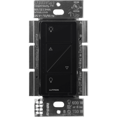 (Caseta Wireless) Atenuador de pared. Aumenta/Disminuye Intensidad de Iluminación. No requiere cable neutro. 150W LED / 600W INC/HAL - Kompletum