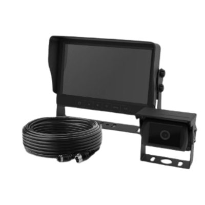 Sistema Profesional de Cámara de Reversa y Monitor para Vehículos de Trabajo y Montacargas con inteligencia IA para la detección de peatones - Kompletum