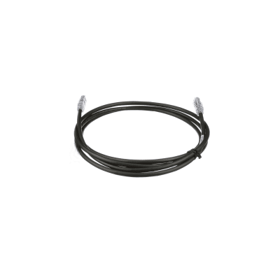 Cable de Parcheo UTP, Cat6A, 24 AWG, CM, Color Negro, 50 ft - Kompletum