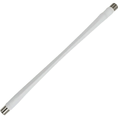 Jumper Coaxial Delgado Color Blanco de 25.4 centímetros de Longitud y Conectores F Hembra en Ambos Extremos. 75 Ohm de Impedancia. - Kompletum