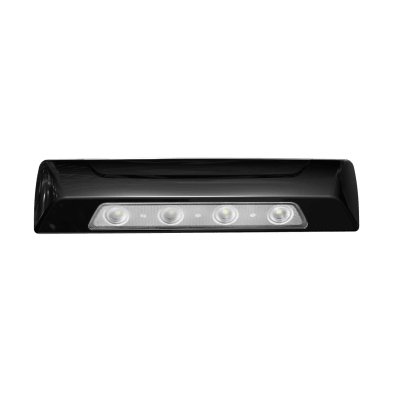 Luz de Escena, 4 led, Bisel Blanco, 12–24vcd, Led Blanco y Lente Transparente - Kompletum