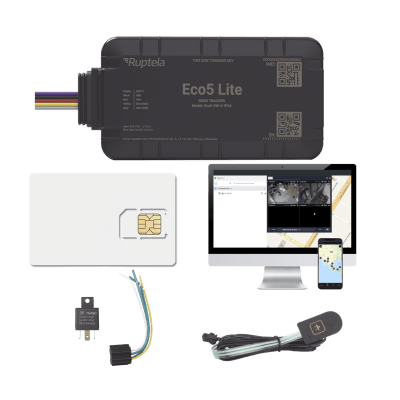 Rastreador Vehicular y Monitoreo de Flota / BLE 5.0 y GNSS / LTE CAT1 y LTE-M con Respaldo 2G / GNSS U-blox / MiKado IP54 / -20 °C a +40 °C / Acelerómetro de 3 Ejes / Suministro 9-32 V / Batería Interna - Kompletum