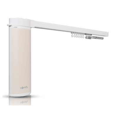 Kit para convertir, automatizar y controlar sus cortinas tradicionales (riel 4.8m, 65 kilos), motor inteligente. Integre con Alexa y control remoto desde su App. - Kompletum