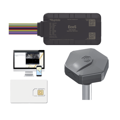 KIT Dispositivo de Rastreo Vehicular/ Sensor nivel de combustible BLE / Conectividad LTE Cat1 y LTE-M / BLE 5.0 / GNSS U-blox / Carcasa IP54 / Batería Interna de Respaldo / Detecta Interferencias / Incluye: EPCOMGPSCODE, TDBLE1000 y SIM500MB2Y - Kompletum