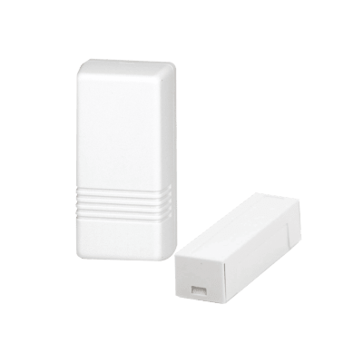 Transmisor Inalámbrico para Puerta/Ventana Serie 5800 / Carcasa Blanca o Marrón / Terminales Cableados Loop 1 / Reed Switches Laterales Loop 2 / Transmisión Supervisora, Sabotaje y Batería Baja / Batería Litio 3V / Progr - Kompletum