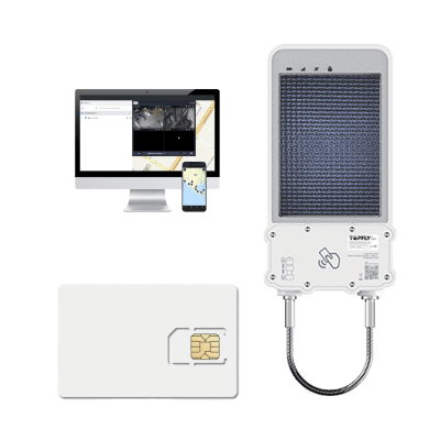 kIT Cerradura Inteligente GPS con Energía Solar / SolarGuardX 100 / Seguimiento de Activos LTE Cat-M1 / Desbloqueo por RFID BLE OTA / Impermeable IP67 / Detección de Movimiento / Batería 14400mAh / + EPCOMGPSCODE + SIM500MB2Y - Kompletum